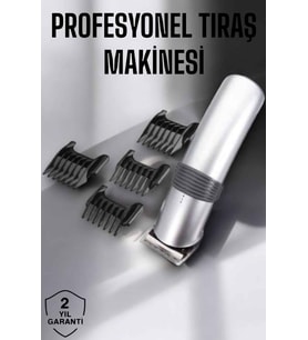 4 Taraklı Taşınabilir Profesyonel Saç ve Sakal Kesme Tıraş Makinesi
