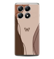 Xiaomi Redmi Note 14 Pro Plus Kılıf Boutique Baskılı Resimli Kahve Kelebek Pcode -038