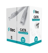Ttec KBL-CAT6-23CCA/IN100G 100 Metre Iç Mekan Cat6 Kablo Pvc Iç Ortam Cat6 Kablo 100 Metre Gri