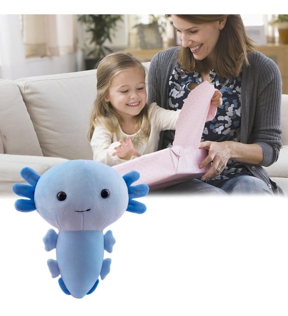 Kawaii Axolotl İthal Oyuncak Peluş 20 CM (Mavi)