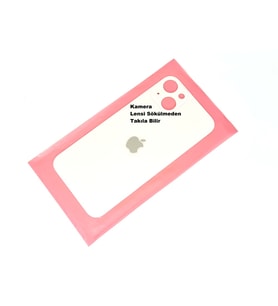 Tkgz İPhone 13 Arka Pil Batarya Kapağı (CAM) Gold