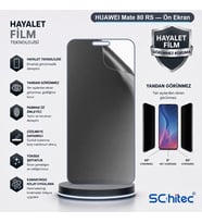 SChitec HUAWEI Mate 80 RS Uyumlu Ön Yüzey Hayalet Privacy Hidrojel Ekran Koruyucu