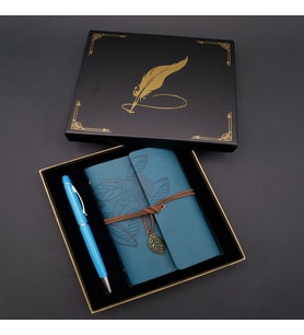 Metal Kalem ve Mi Deri Defter