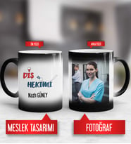 Diş Hekimine Hediye Diş Hekimi Kupa Bardak Sihirli Fotoğraflı
