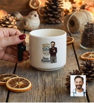 Kişiye Özel Karikatürlü Best Dad Ever Babaya Hediye T Kupa Babalar Günü Hediyesi