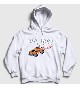 Presmono Unisex Beyaz Rokt Leeg Oyun Rocket League Kapüşonlu Sweatshirt 493041tt