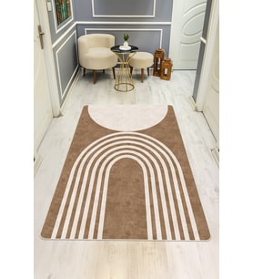 Modern Desenli Dijital Baskı Kaymaz Taban Halı H1013