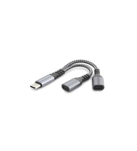 Type-C To 2*Type-C F Kablo Car Şarj 100W Siyah GJ-017
