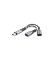 Type-C To 2*Type-C F Kablo Car Şarj 100W Siyah GJ-017