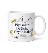 Finans Dergisi Borsa Analizi Ekonomi Temalı Kupa Bardak Girişimcilik Hediye