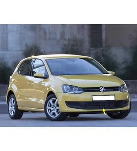 VW Polo 2010-2014 Ön Tampon Alt Orta Izgara Petek Siyah 6R0853671