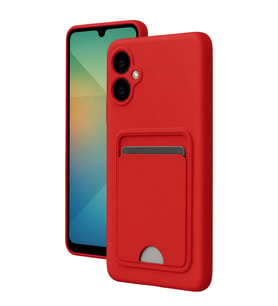 Northcity Samsung Galaxy A07 4G Kelvin Kartvizitli Silikon - Kırmızı