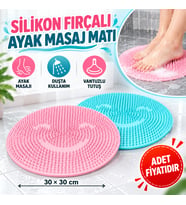 Silikon Fırçalı Banyo Masaj Matı ve Ayaklar için Topuk Masaj Paspası