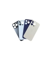 Uyumlu İphone 14 Pro Max Arka Kapak Lazer Kesim ( Pil Kapağı )  Cam - Mor