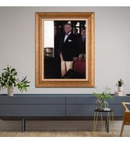Altın Varaklı Paspartulu Çerçeveli Tablo rv1490