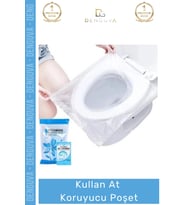 #KlozetPoşeti Hijyenik Tek Kullanımlık Seyahat Tipi Koruyucu Pratik Steril Klozet Kapağı Poşeti 50 A