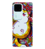 Vivo V30 Kılıf Silikon Desen Özel Seri Tombul Kedi 1739