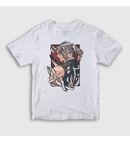 Presmono Unisex Çocuk Beyaz Tengen Uzui Anime Demon Slayer Kimetsu No Yaiba T-Shirt 309412tt