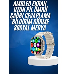 Mey İthalat® Yeni Nesil Bluetooth Bağlantılı Akıllı Saat Sosyal Medya Girişli Uyku Takibi