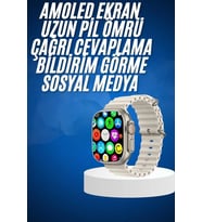 Mey İthalat® Yeni Nesil Bluetooth Bağlantılı Akıllı Saat Sosyal Medya Girişli Uyku Takibi