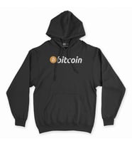 Bitcoin Siyah Kapşonlu Sweatshirt Hoddie