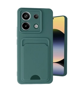 Xiaomi Redmi Note 13 Pro 5g Kılıf Kelvin Kartvizitli Silikon - Koyu Yeşil