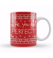 Love Actually To Me You Are Perfect Christmas Knit Kupa Bardak Porselen