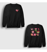Presmono Unisex Siyah Romance V2 Fontaines Dc Sırt Baskılı Sweatshirt 552333tt