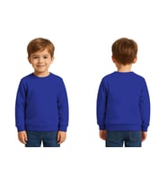 Unisex Düz Baskısız Çocuk Sweatshirt  3 İplik Şardonlu Kumaş (SAKS MAVI)