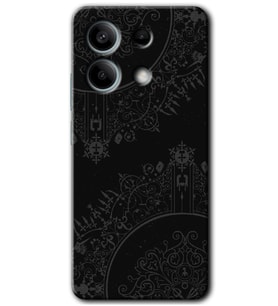 Redmi Note 13 Pro 5G Kılıf HD Desen Baskılı Kılıf - Siyah Mandala
