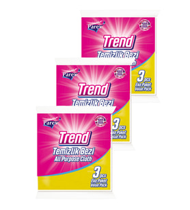 Trend Temizlik Bezi 3'lü Paket Üçlü Set