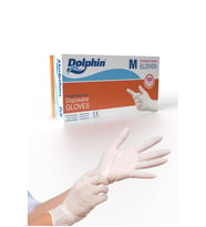 DOLPHİN PUDRASIZ LATEKS MUAYENE ELDİVENİ M BEDEN 100LÜ