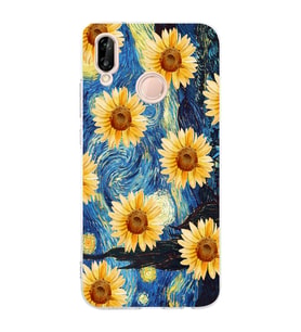 Huawei P20 Lite Uyumlu Baskılı Yumuşak Silikon Şeffaf Telefon Kılıfı