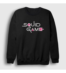 Presmono Unisex Siyah Logo Squid Game Sweatshirt 261028tt
