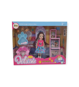 Pet Shop -  Köpek Bakım Merkezi Oyun Seti - A8-14 - Sarışın
