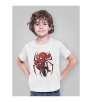 Süper Kahraman Örümcek Adam Baskılı Unisex Spider-Man Film Çocuk Tişört (1-12 Yaş)