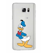 Samsung Galaxy Note 5 Kapak Donald Duck Tasarımlı Şeffaf Silikon Kılıf