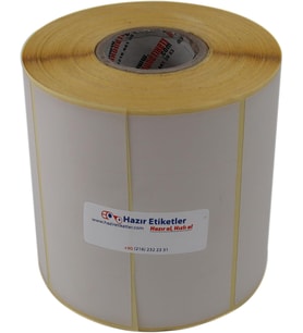 Eko Termal Etiket 25mm x 45mm Ruloda 3750 Adet 40mm Kuka Çapında Direk Termal Transfer Etiketi Yan Yana 4 lü