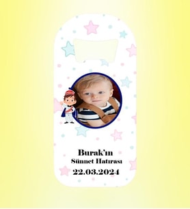 Sünnet Hatırası Resimli Gökyüzü Magnet Açacak Kişiye Özel
