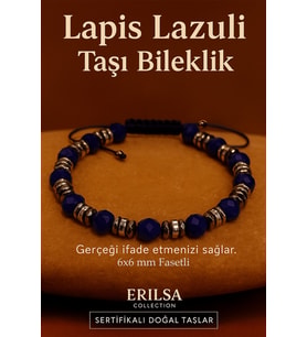 Sertifikalı Lapis Lazuli Taşı Bileklik 6x6 mm Fasetli – İfade Bilgelik ve Güç Taşı (Çok Renkli)