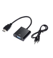 Hdmi To Vga Çevirici Dönüştürücü Adaptör + Ses Kablos