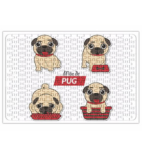 Mae De Pug Köpek Puzzle 240 Parça Yapboz