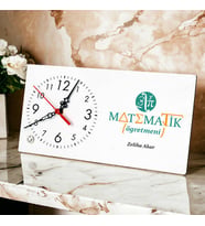 Matematik Öğretmenine Hediye Şık Masa Saati