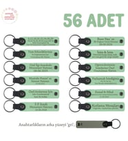 Açık Yeşil & Gri, Modifiye Garaj Müşterileri İçin Reklam Özellikli 56’lı Anahtarlık Set, Promosyonel