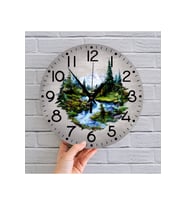 bilge Tasarım retro Duvar Saati 35 x 35 CM (Çok Renkli)