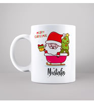 Mutlu Yıllar & Merry Christmas & Yılbaşı & Noel Baba Tasarımlı Kupa Kişiye Özel