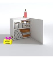 Kenzlife banyo ecza dolabı susanin byz 39*39*20 mutfak komodin (m) arkalıksız + tekli duvar rafı hediyeli (Karışık)