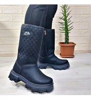 M.P One 3145 Siyah İçi Kürklü Fermuarlı 29cm Kız Çocuk Çizme