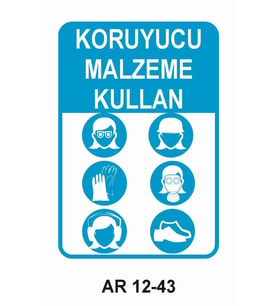 İŞ GÜVENLİĞİ UYARI LEVHASI 1 ADET PVC 21 X 29CM