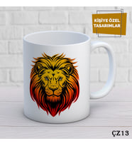 Aslan Figürlü Kişiye Özel Kupa  Bardak